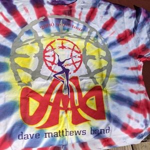 Vintage Dave Matthews 2000 Concert Tie Dye Short Sleeve Tshirt XL